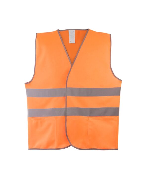 Жилет сигнальный оранж тип 1 (2 гор.СОП), карманы. класс 2, трикотаж п/э 130гр/м2
