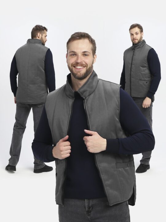 Жилет утепленный Универсальный (тк.Смесовая,210), т.серый