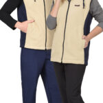 Жилет СИРИУС-ТЕХНО (флис дублированный) бежевый с синим