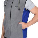 Жилет СИРИУС-ТЕХНО (флис дублированный) серый с васильковым