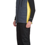 Жилет СИРИУС-УРБАН утепленный с капюшоном сине-серый с желтым