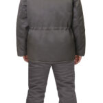 Костюм СИРИУС-БРИГАДИР куртка с меховым воротом, брюки, серый с красным и СОП