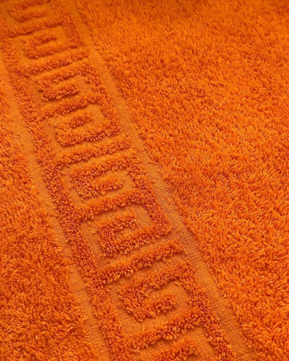 Полотенце махровое (50х90) оранжевый (orange pepper) 430 г/м2 (Туркмения) (х120)