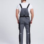 Полукомбинезон ProfLineLeader (тк.Хлопок/Спандекс,260), серый/черный