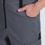 Полукомбинезон ProfLineLeader (тк.Хлопок/Спандекс,260), серый/черный