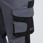 Полукомбинезон ProfLineLeader (тк.Хлопок/Спандекс,260), серый/черный