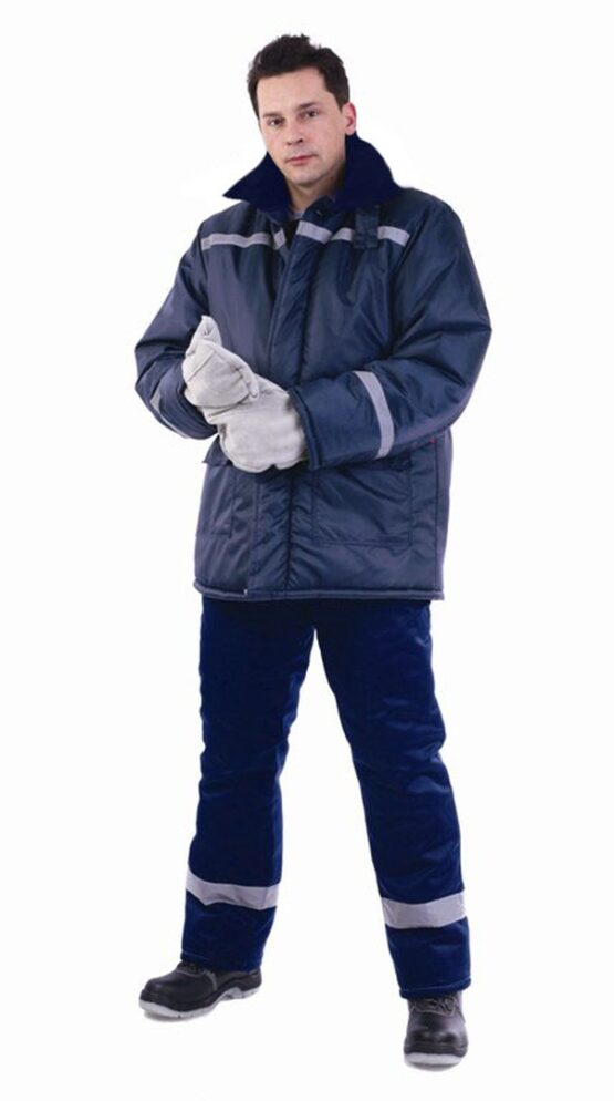 Куртка «СИРИУС-СЕВЕР-2» зимняя без мех. воротника тк. Оксфорд синяя