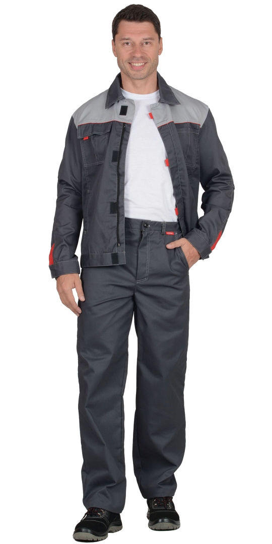 Костюм «СИРИУС-ФАВОРИТ» куртка, брюки т.серый со св.серым